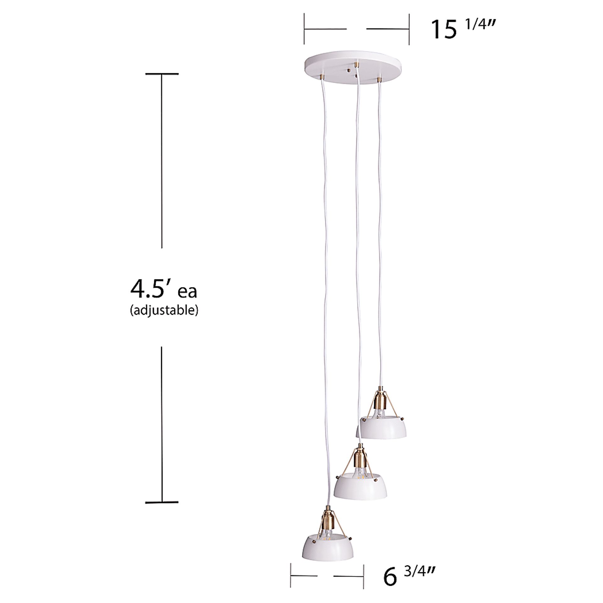 Ridgewyck White Chandelier - Image 7