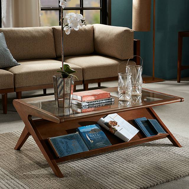 Ridien Pecan Cocktail Table - Thumbnail - Image 3