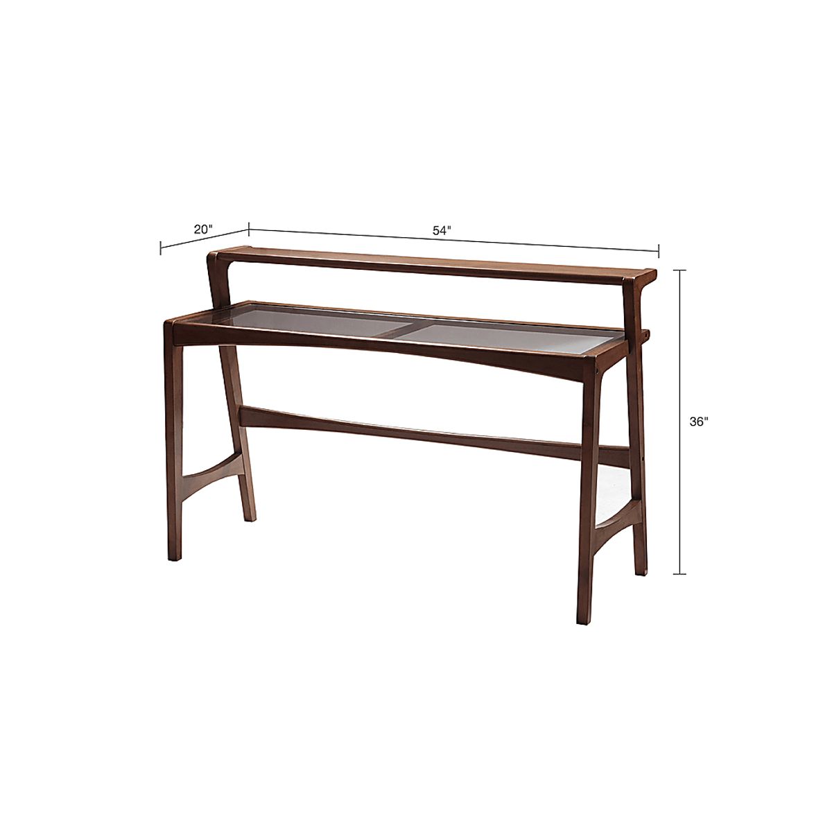 Ridien Pecan Dark Wood Console Table | Rooms to Go