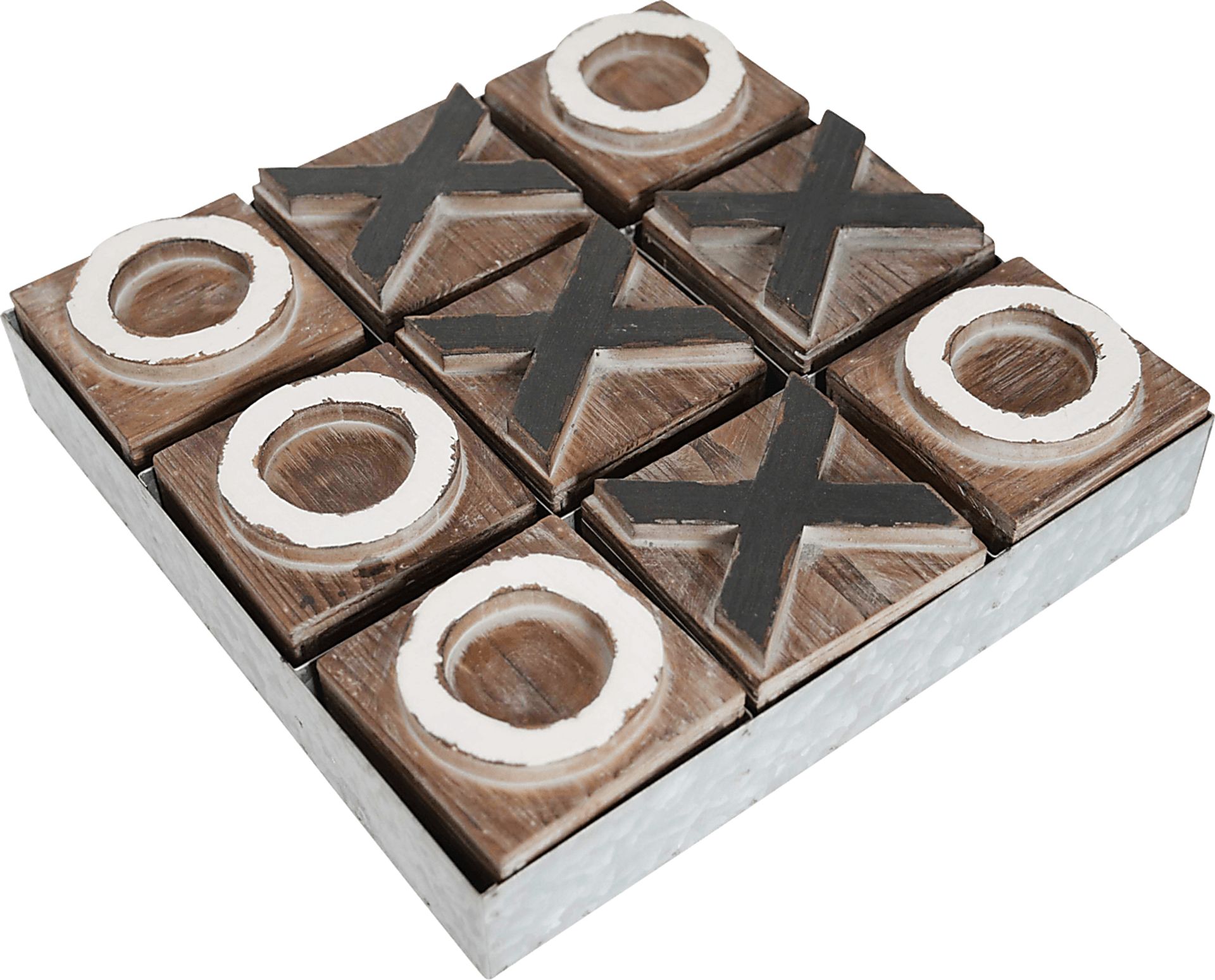 Ridingate Brown Tic Tac Toe Game Set - Image 1