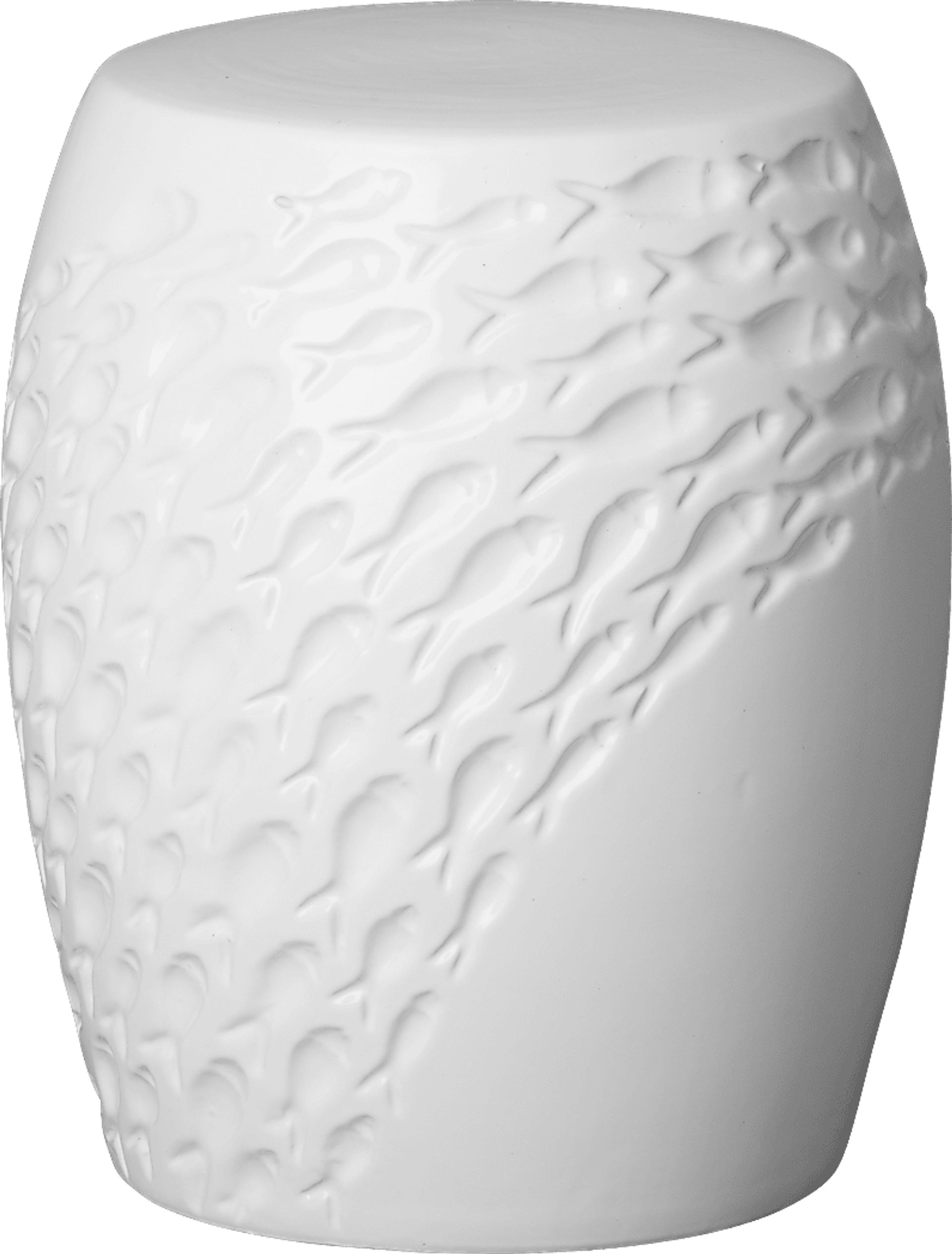 Riesner White Outdoor Stool - Image 1