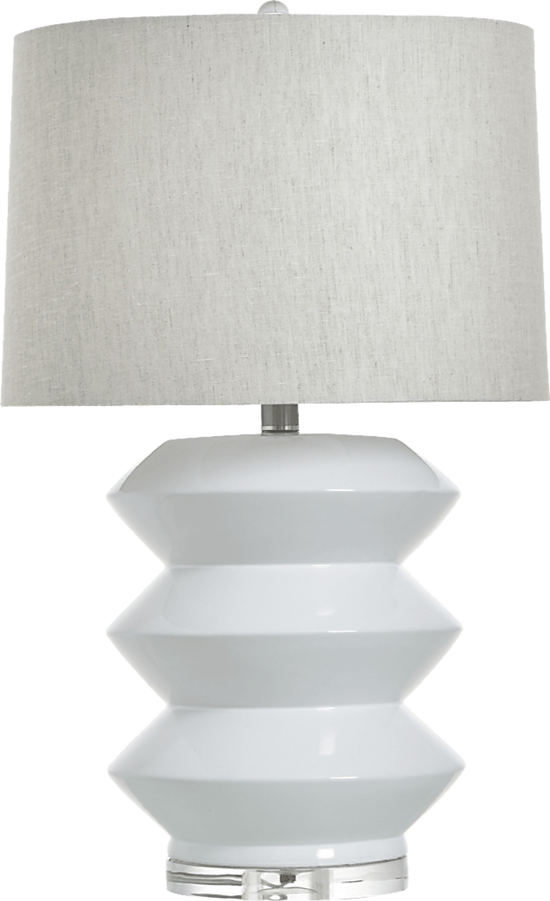 Riged Hollow White Lamp - Image 1