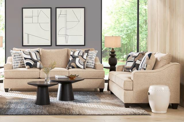 Riley Beige Loveseat - Thumbnail - Image 2