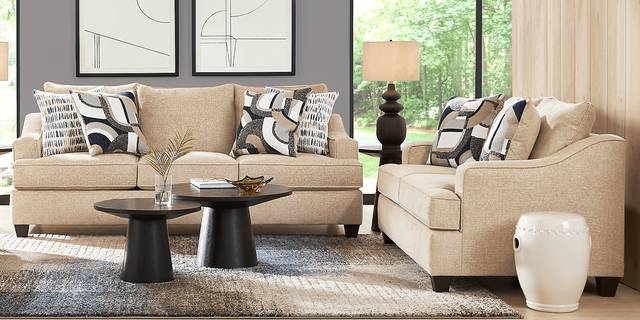Riley Beige Loveseat - Thumbnail - Image 2