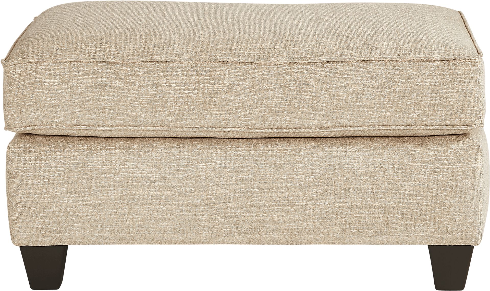 Riley Beige Ottoman - Image 1