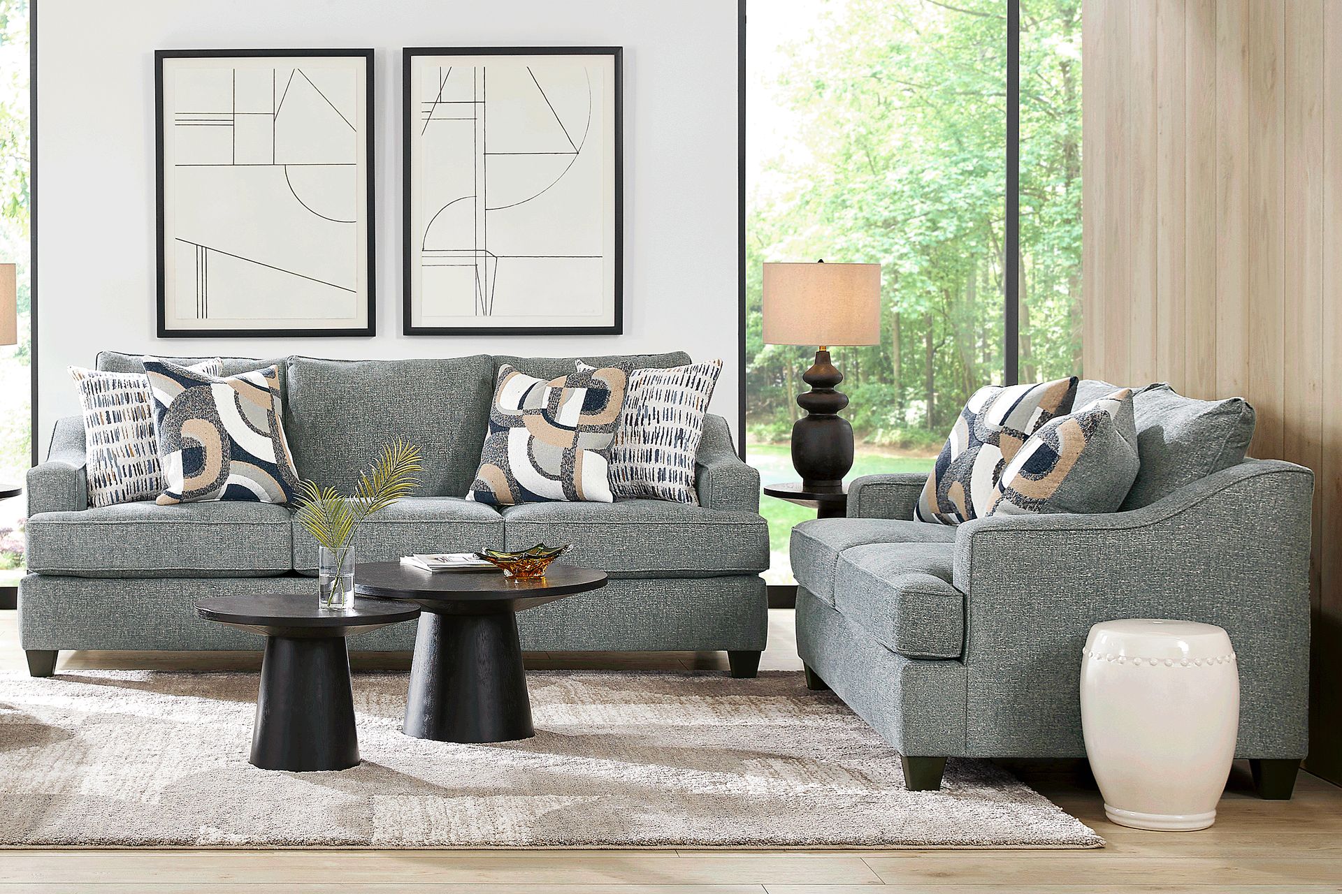 Riley Blue Sofa - Image 2