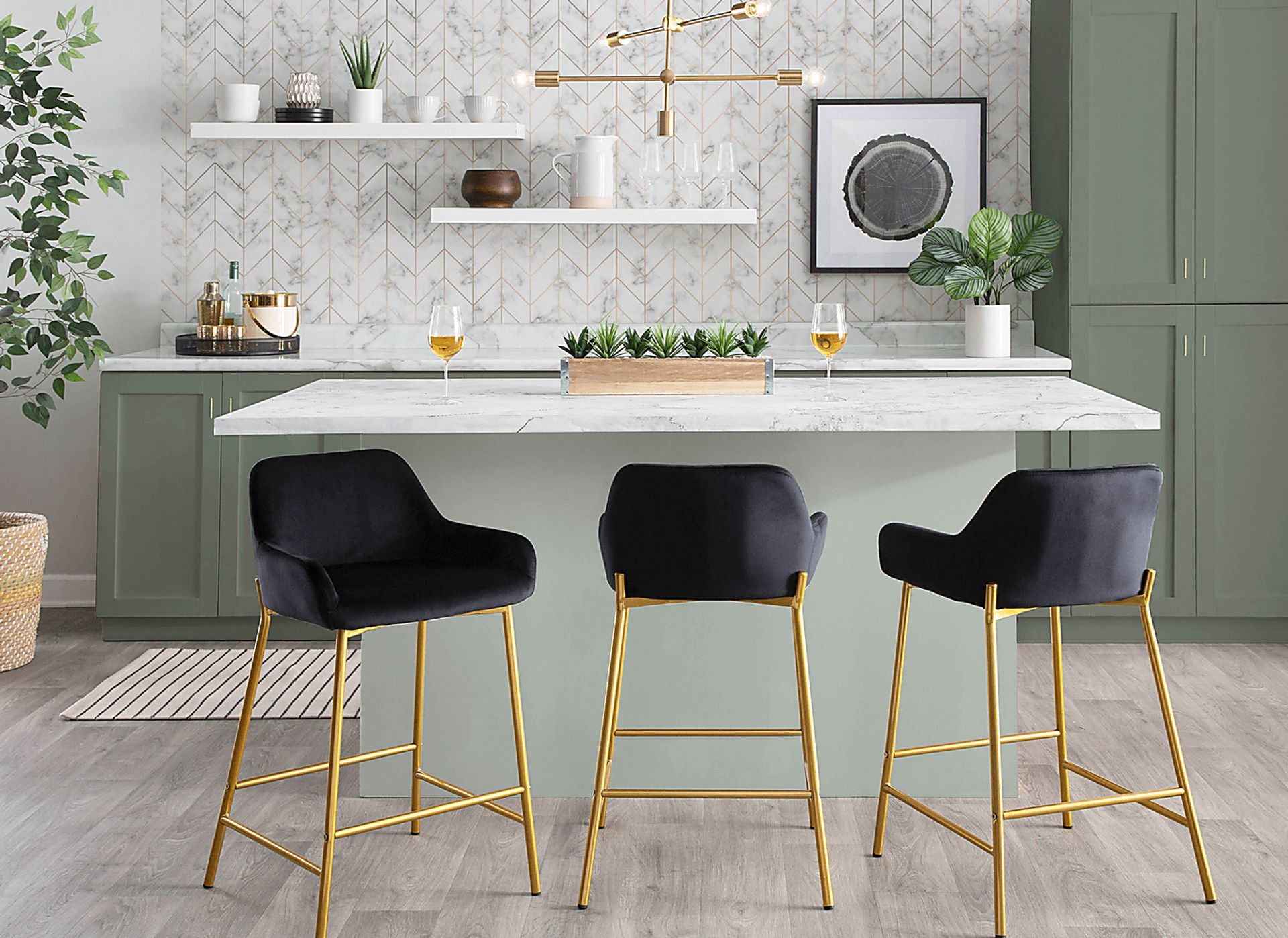 Rimcrest Black Counter Height Stool Set of 2 - Image 8