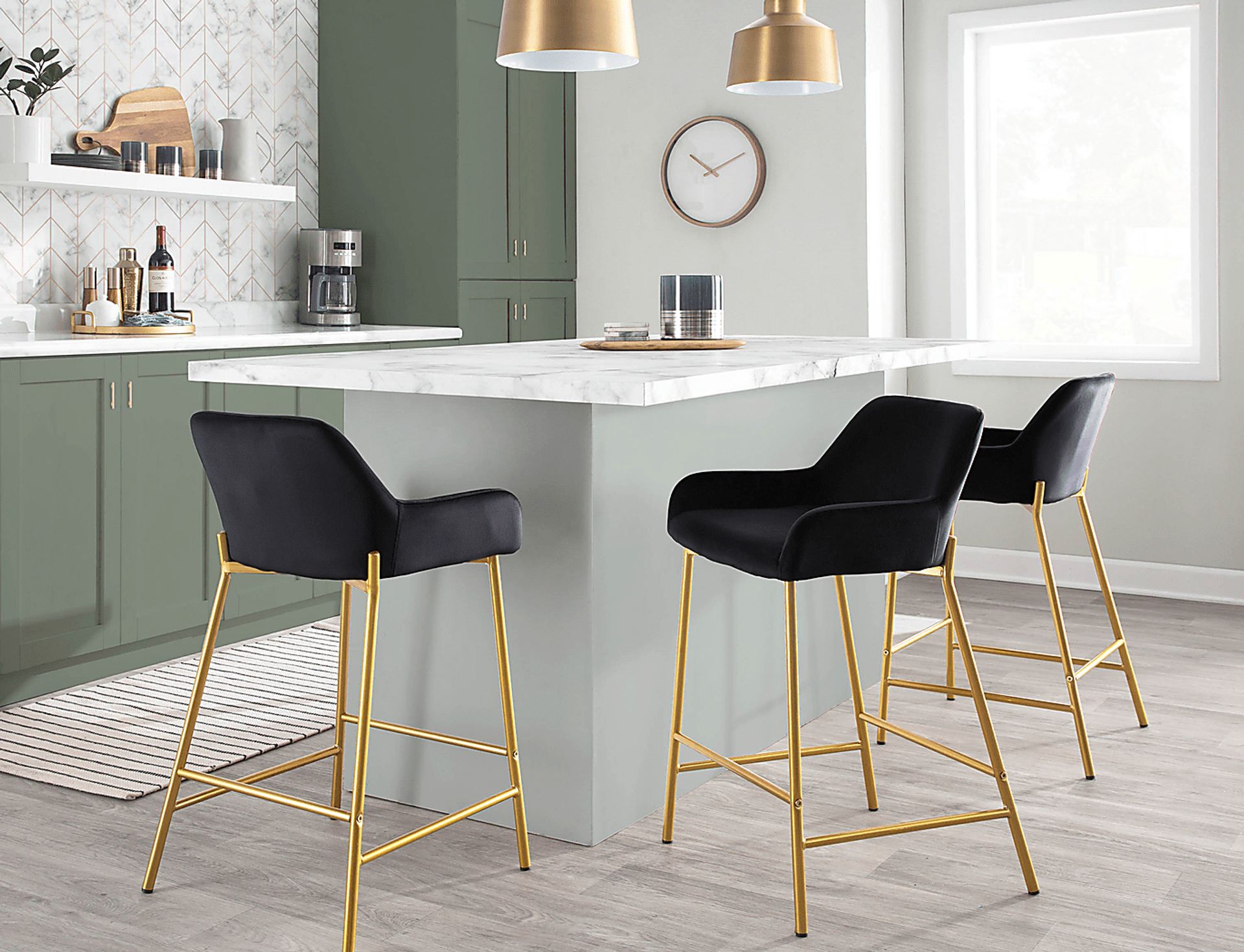 Rimcrest Black Counter Height Stool Set of 2 - Image 9