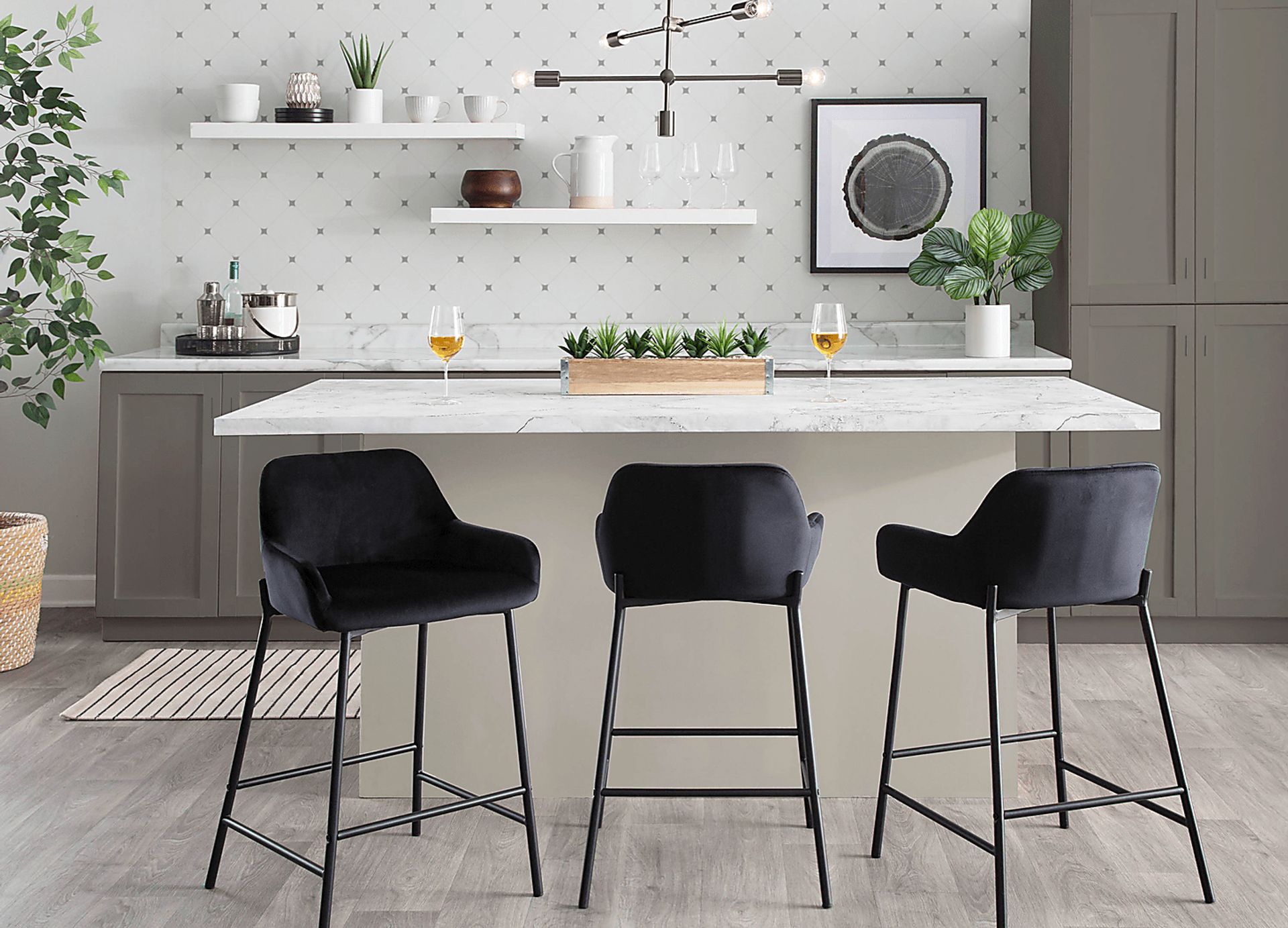 Rimcrest II Black Counter Height Stool Set of 2 - Image 8