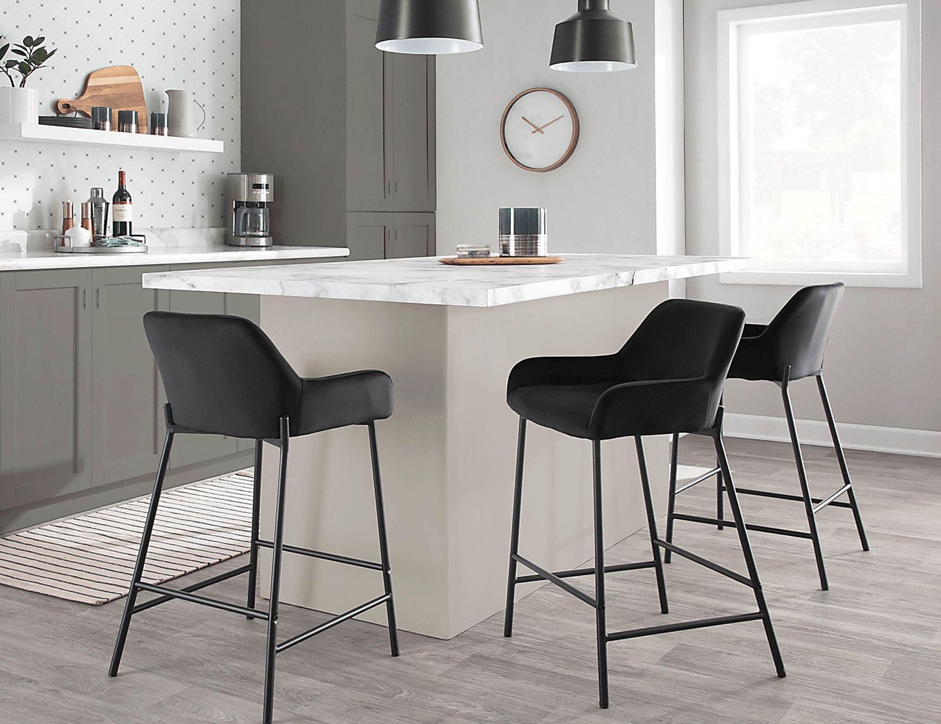 Rimcrest II Black Counter Height Stool Set of 2 - Image 9