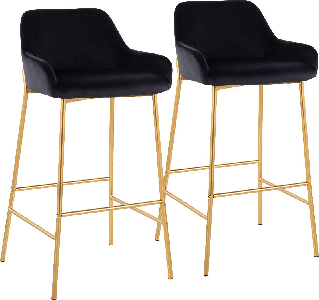 Rimcrest I Black Barstool Set of 2