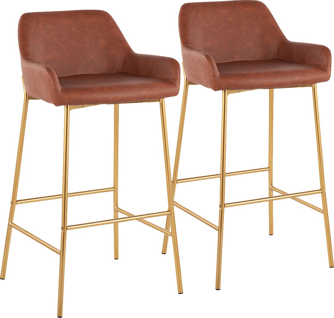 Rimcrest I Camel Barstool Set of 2