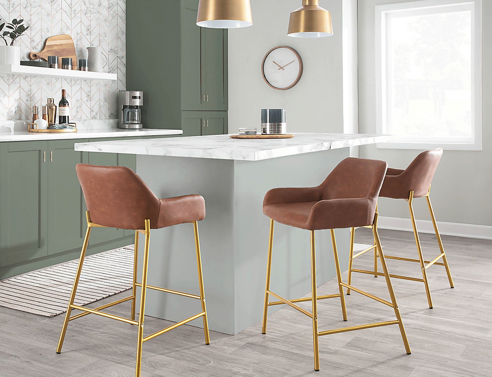 Rimcrest I Camel Counter Height Stool Set of 2 - Image 9