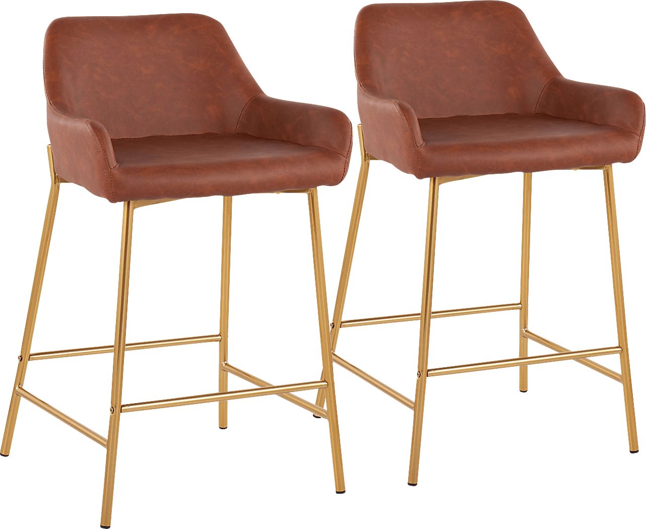Rimcrest I Camel Counter Height Stool Set of 2