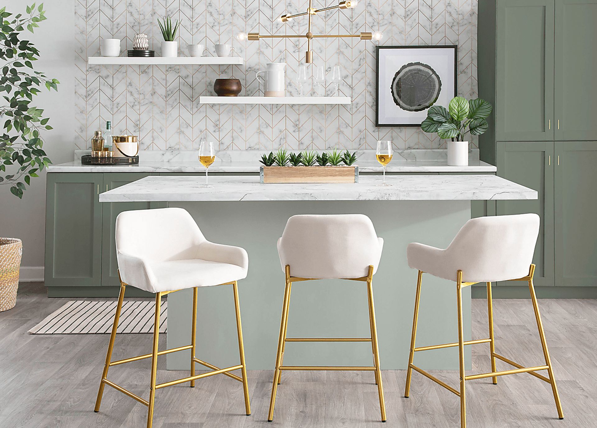 Rimcrest I Cream Counter Height Stool Set of 2 - Image 8
