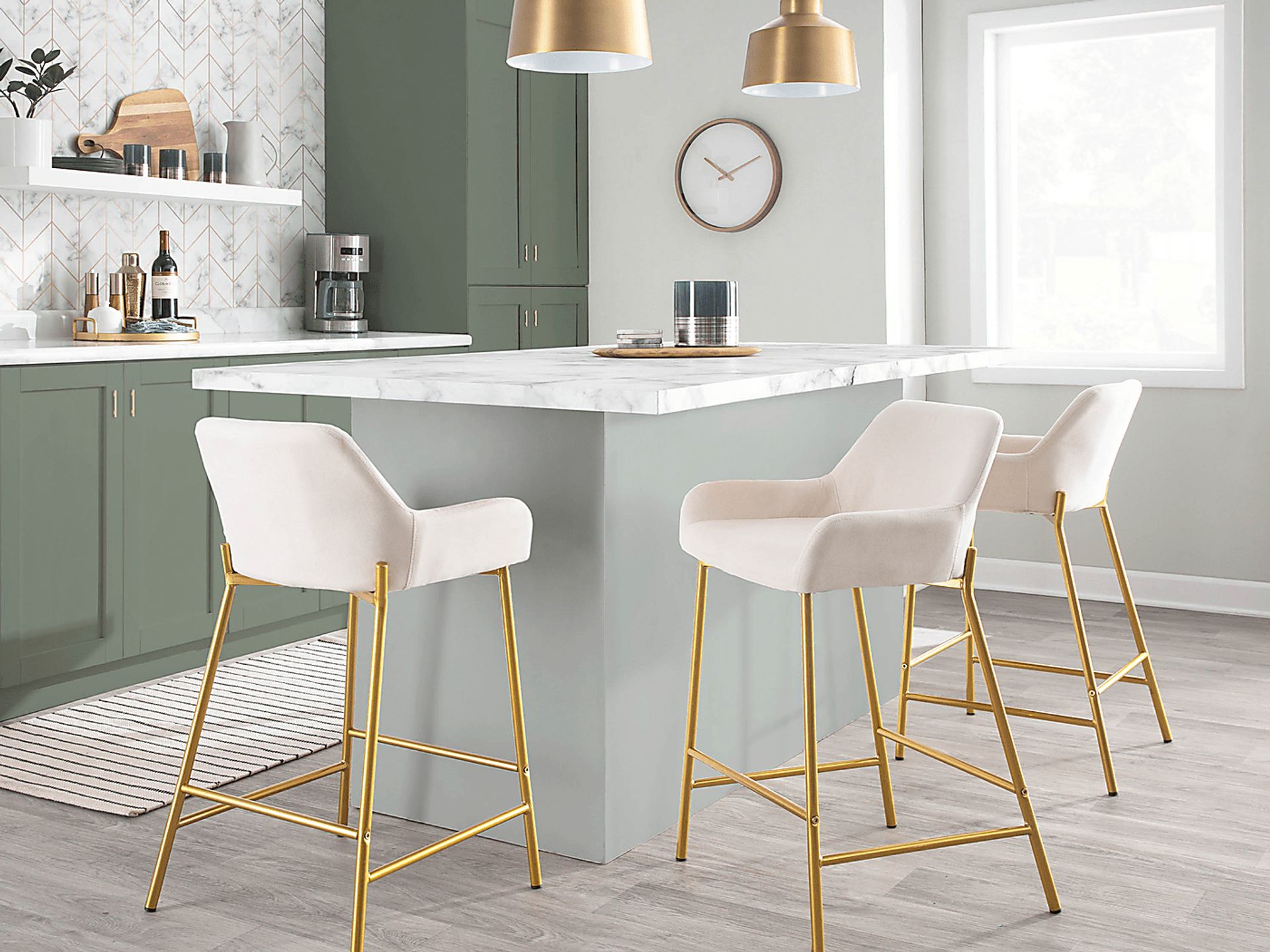 Rimcrest I Cream Counter Height Stool Set of 2 - Image 9