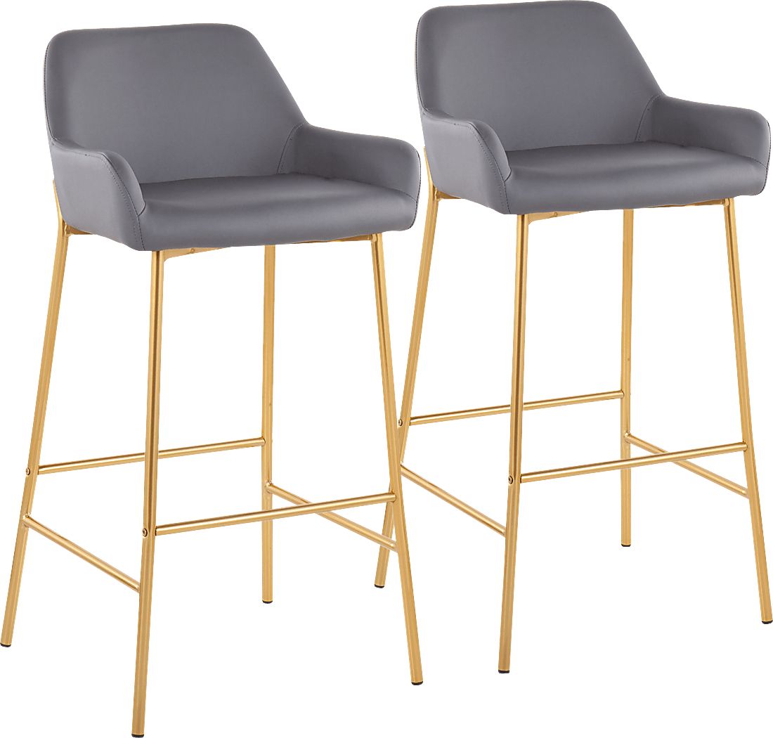 Rimcrest I Gray Barstool Set of 2
