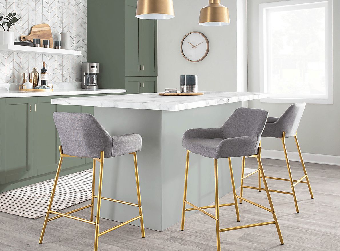 Rimcrest I Gray Counter Height Stool Set of 2