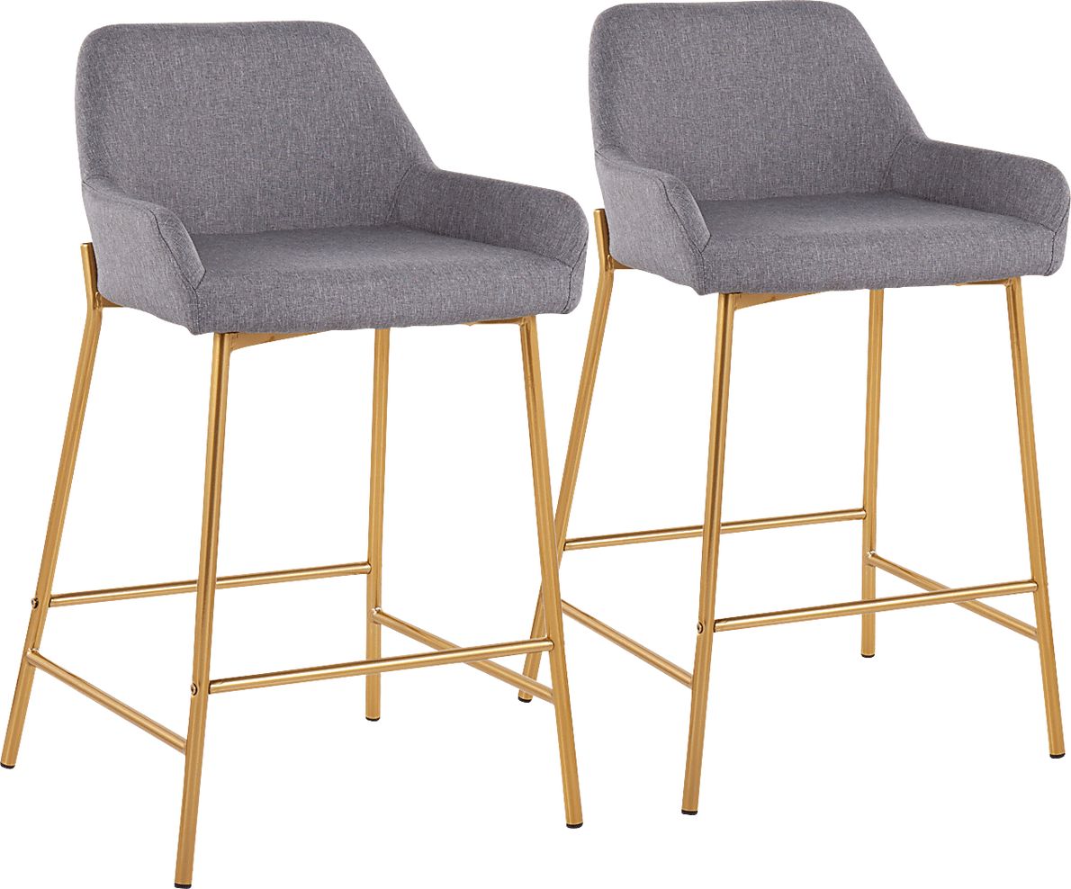 Rimcrest I Gray Counter Height Stool Set of 2