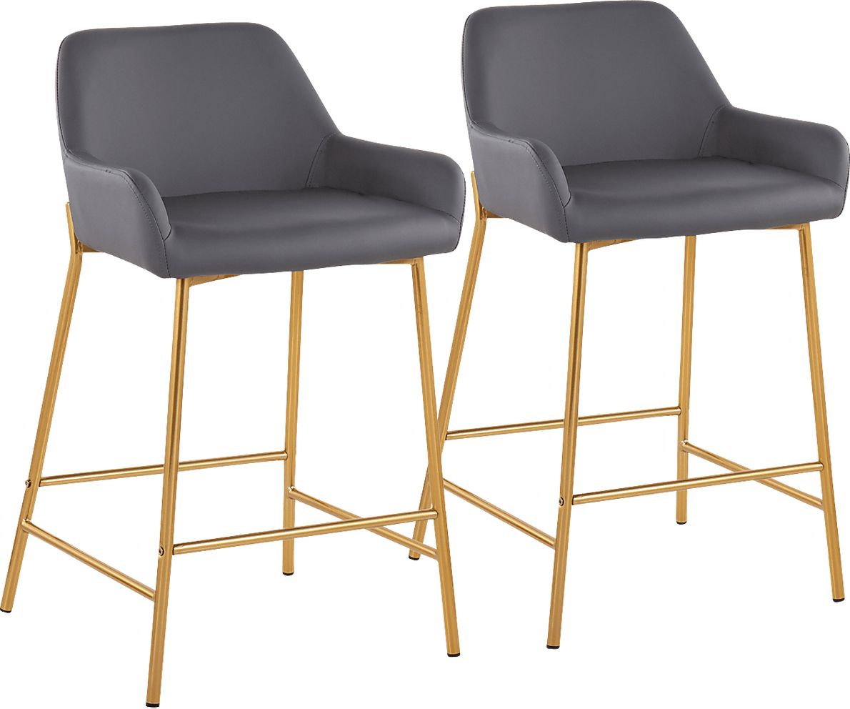 Rimcrest I Gray Counter Height Stool Set of 2