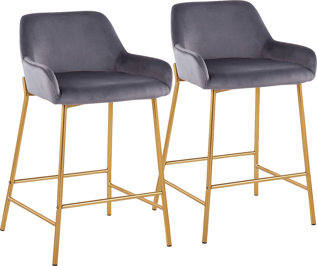 Rimcrest I Silver Counter Height Stool Set of 2