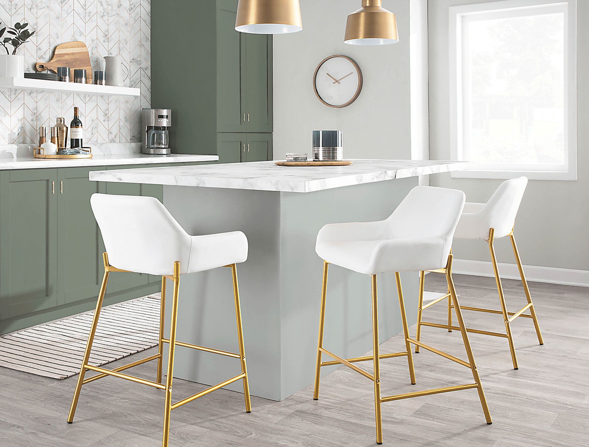 Rimcrest I White Counter Height Stool Set of 2 - Image 9
