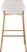 Rimcrest I White Velvet Barstool Set of 2