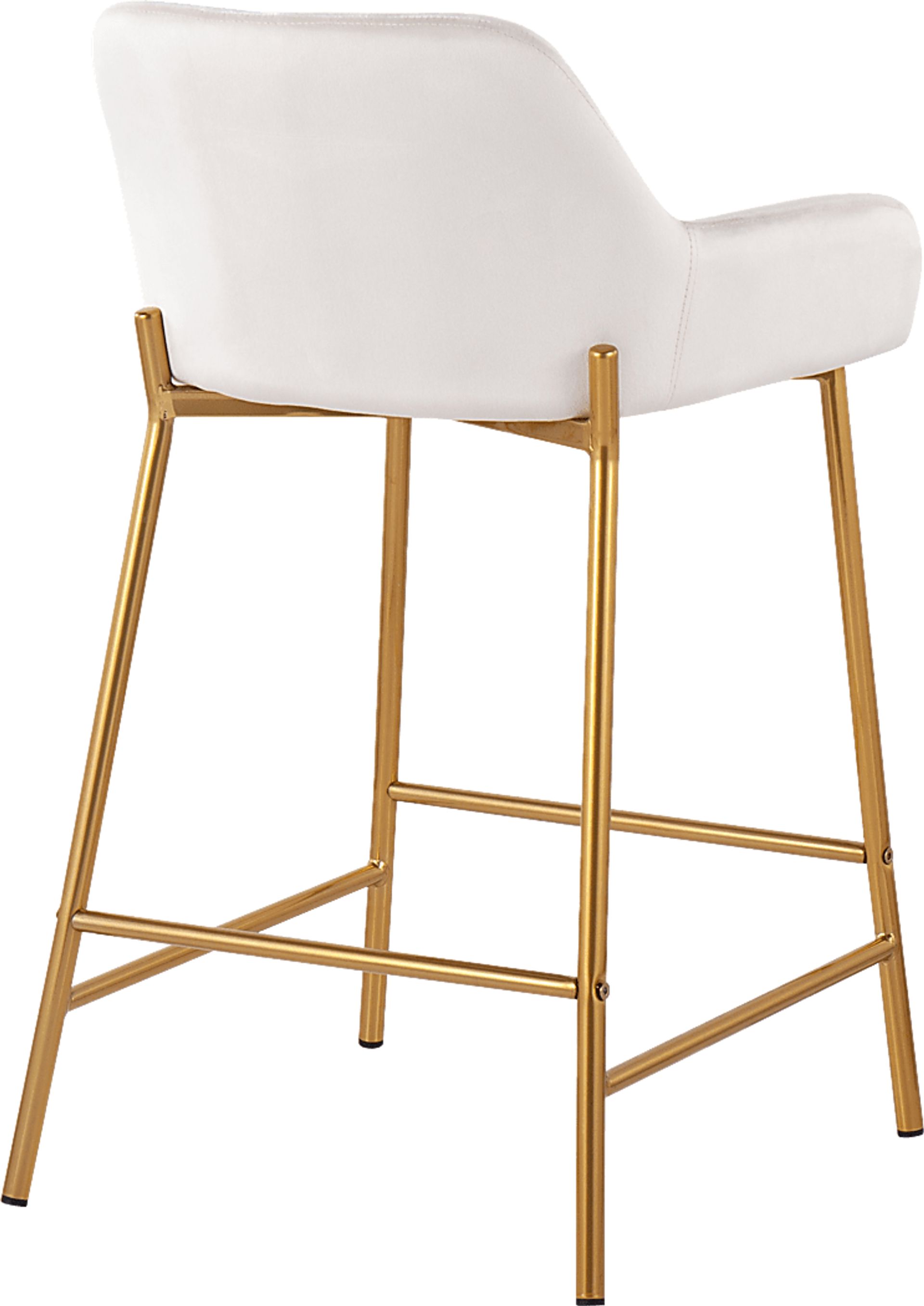 Rimcrest I White Velvet Counter Height Stool Set of 2 - Image 4