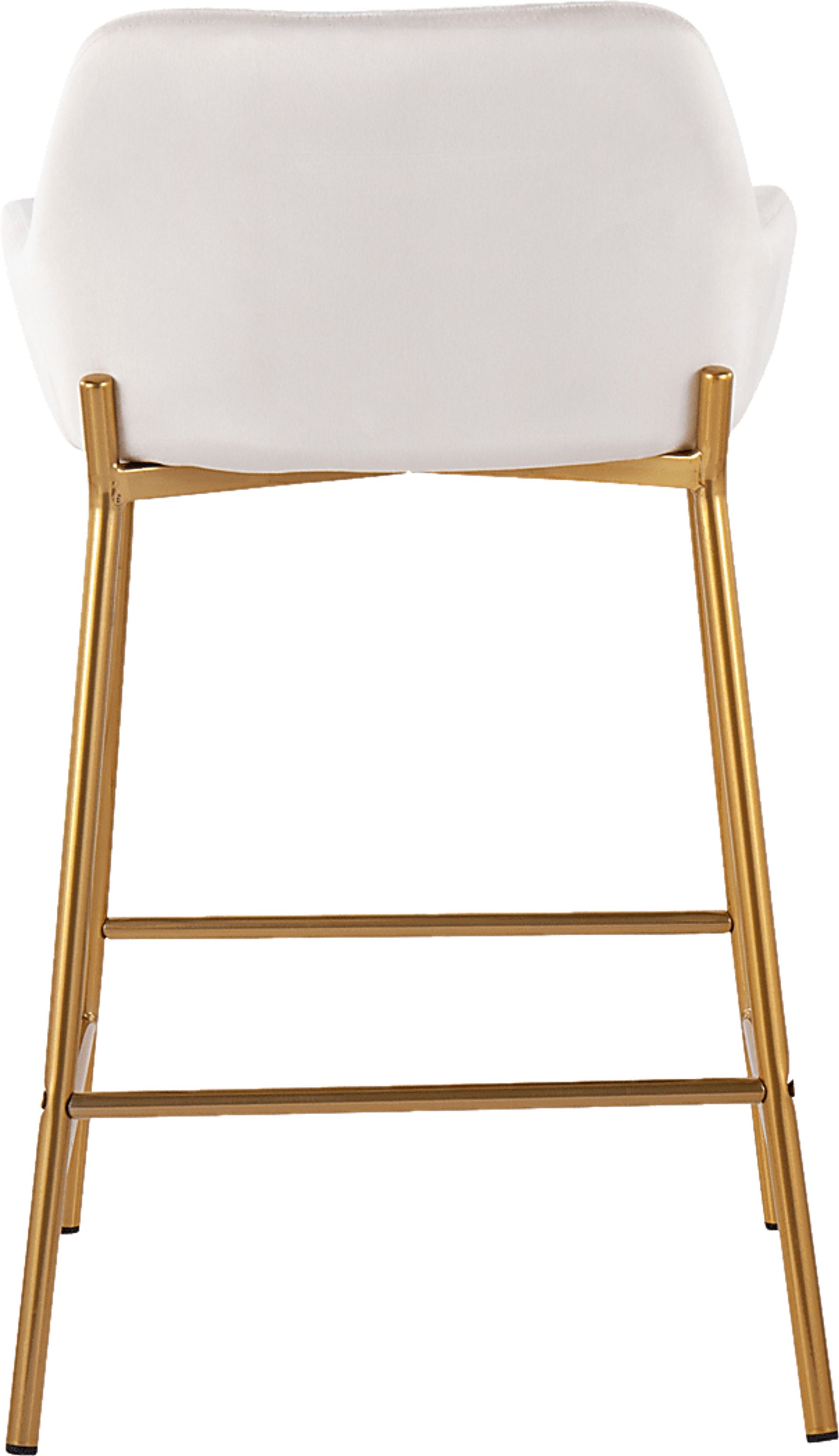 Rimcrest I White Velvet Counter Height Stool Set of 2 - Image 5