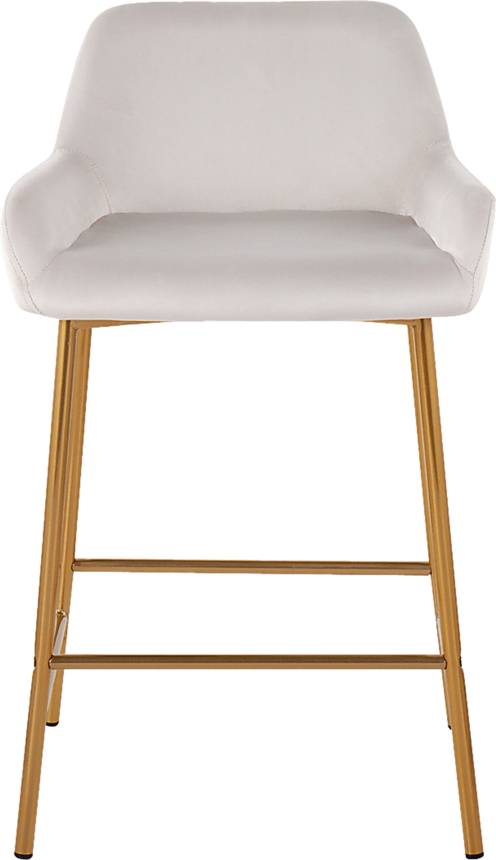 Rimcrest I White Velvet Counter Height Stool Set of 2 - Image 6