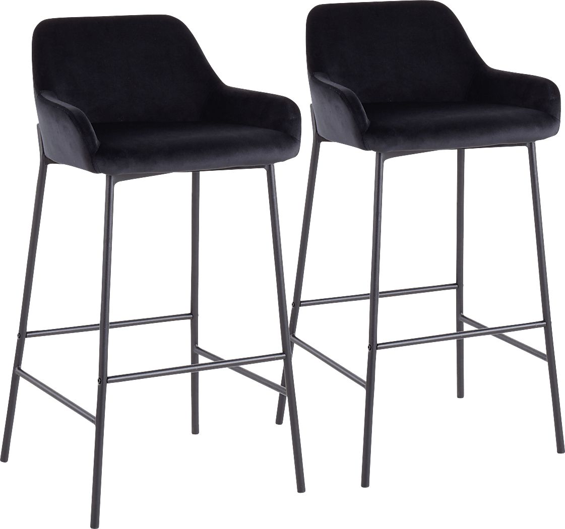 Rimcrest II Black Barstool Set of 2