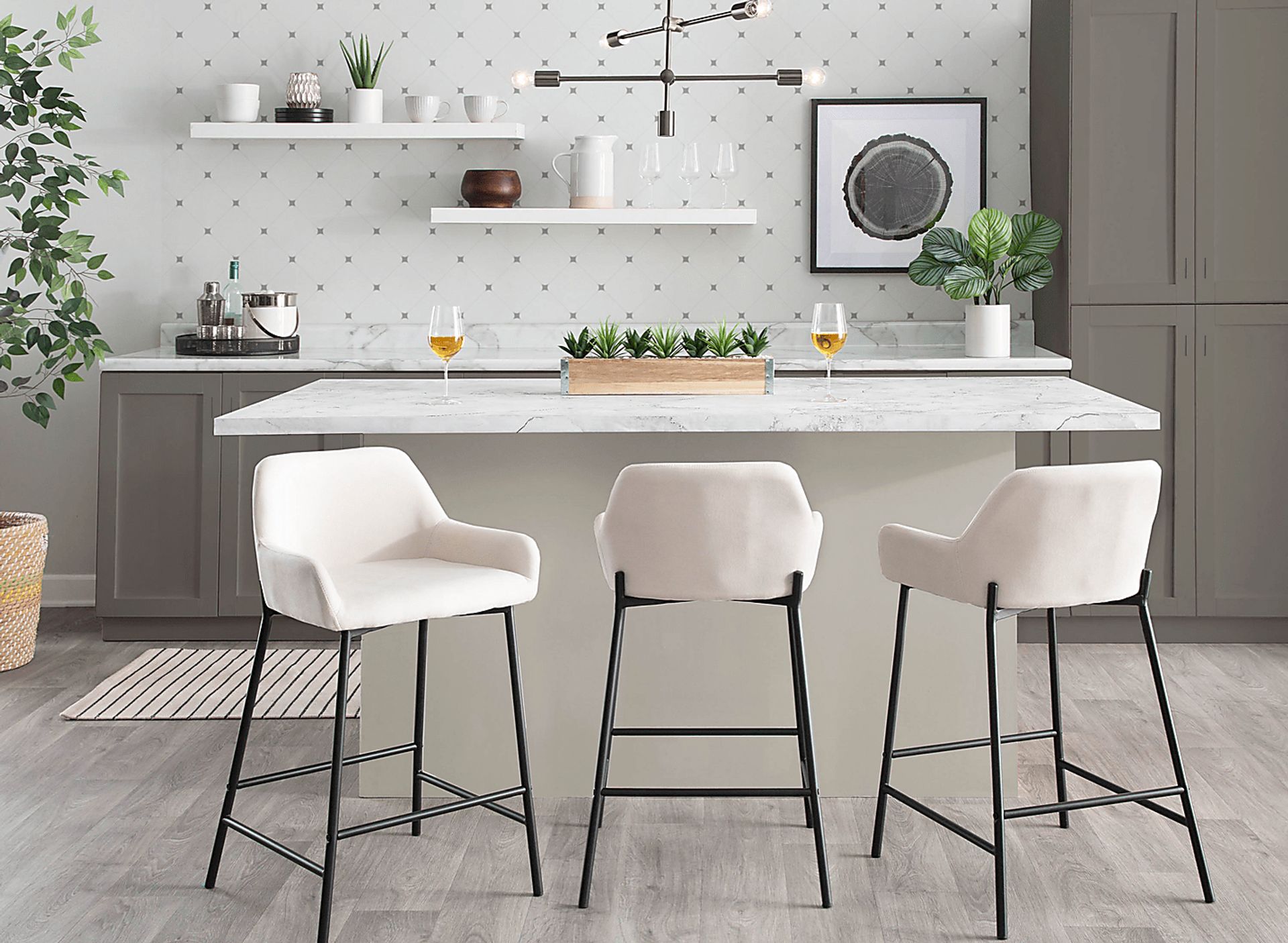 Rimcrest II Cream Counter Height Stool Set of 2 - Image 8