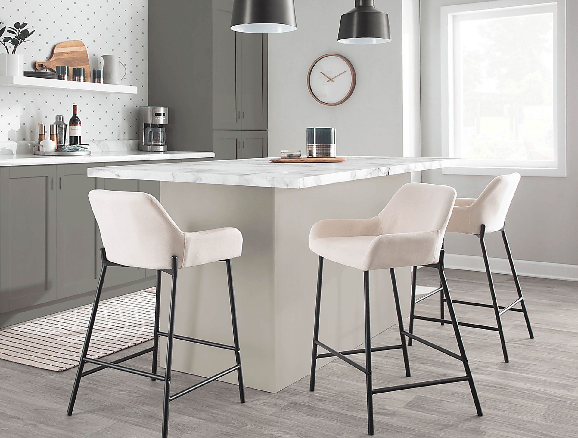 Rimcrest II Cream Counter Height Stool Set of 2 - Image 9