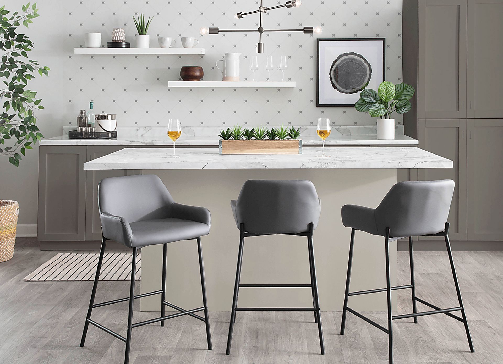 Rimcrest II Gray Counter Height Stool Set of 2 - Image 8