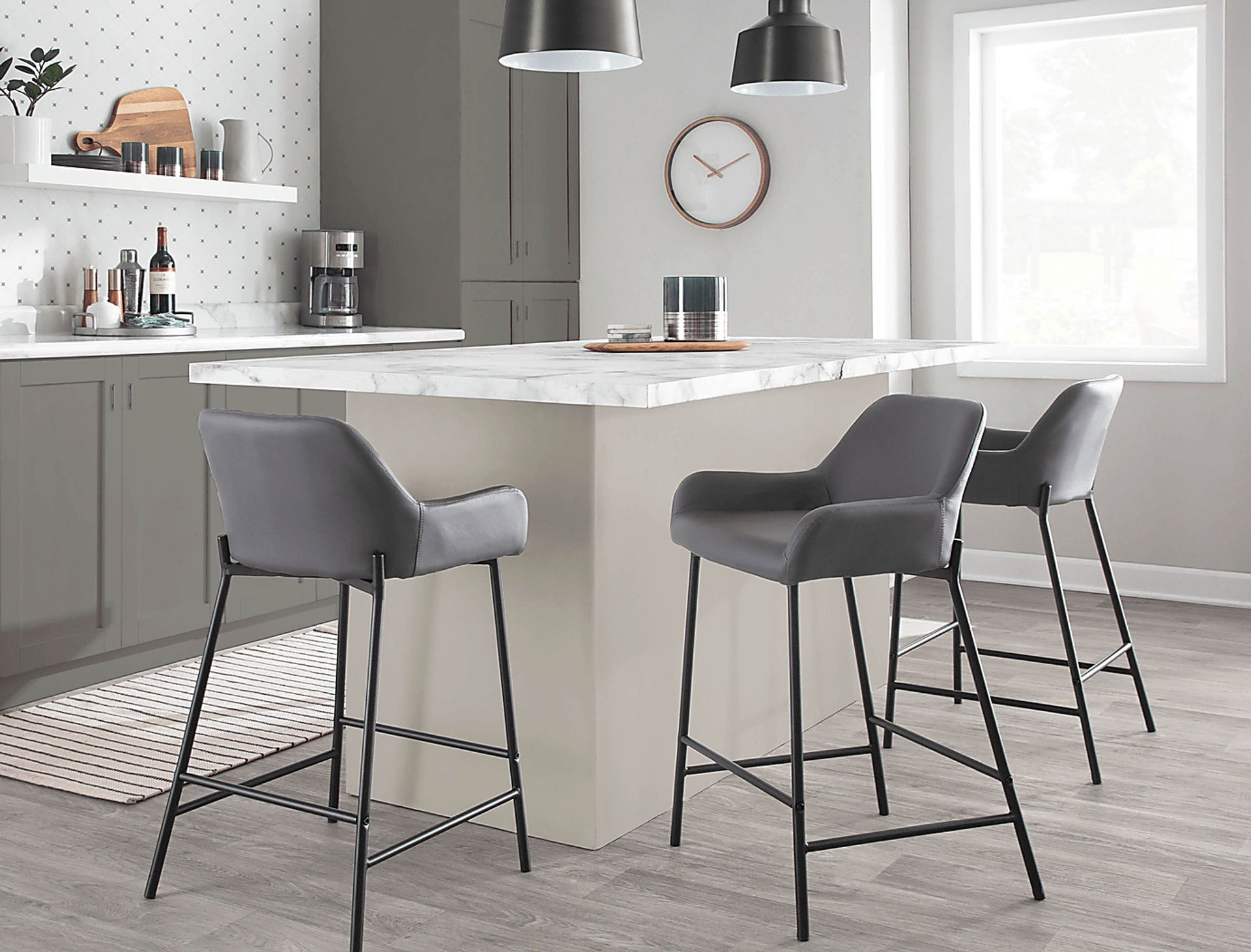Rimcrest II Gray Counter Height Stool Set of 2 - Image 9