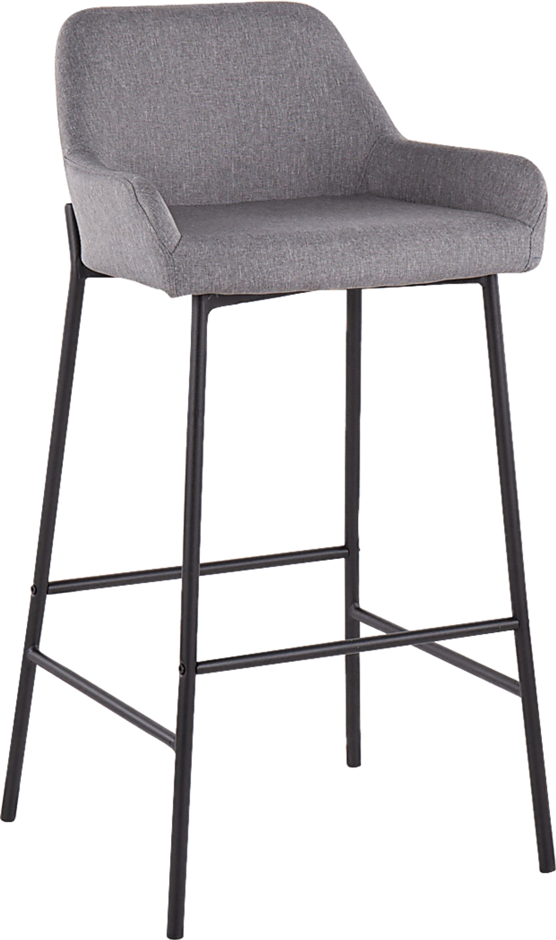 Rimcrest II Gray Fabric Barstool Set of 2 - Image 2