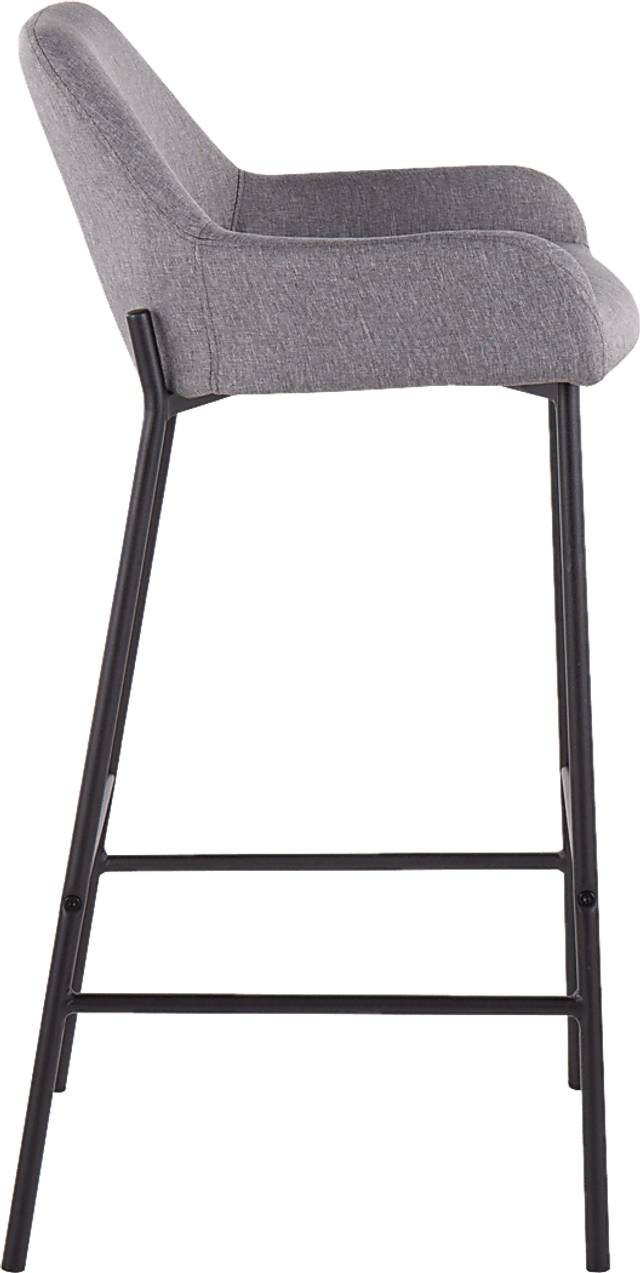 Rimcrest II Gray Fabric Barstool Set of 2 - Thumbnail - Image 3