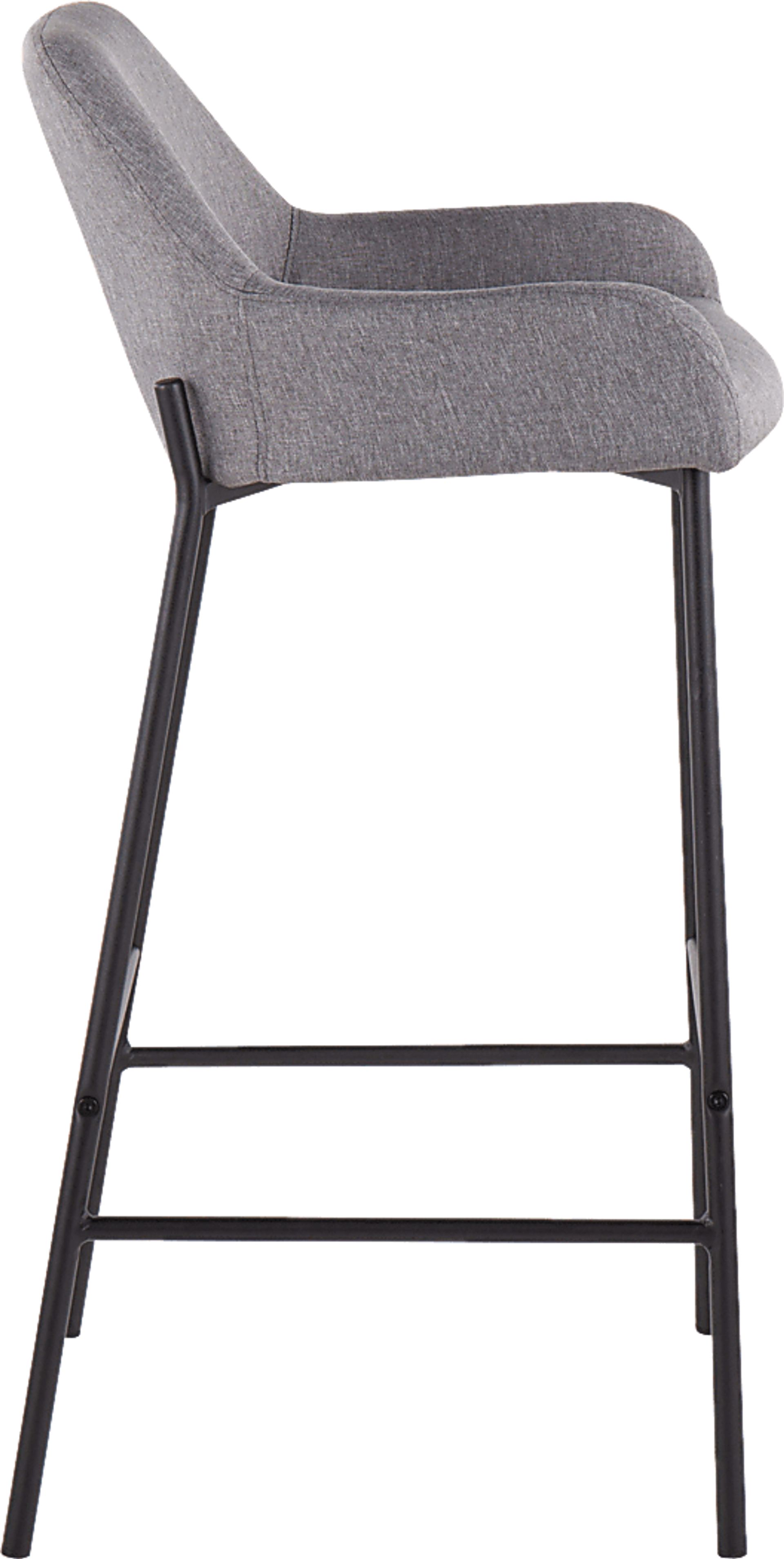 Rimcrest II Gray Fabric Barstool Set of 2 - Image 3