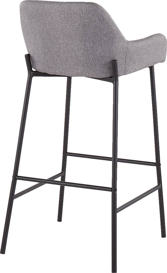 Rimcrest II Gray Fabric Barstool Set of 2 - Thumbnail - Image 4