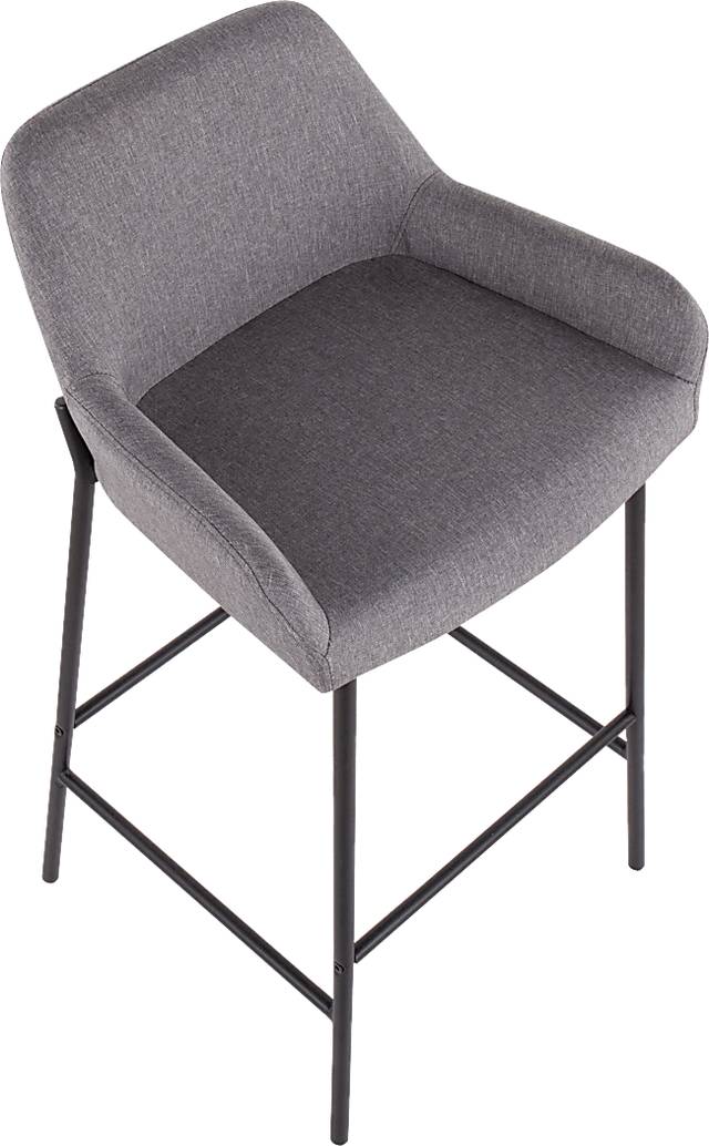 Rimcrest II Gray Fabric Barstool Set of 2 - Thumbnail - Image 7