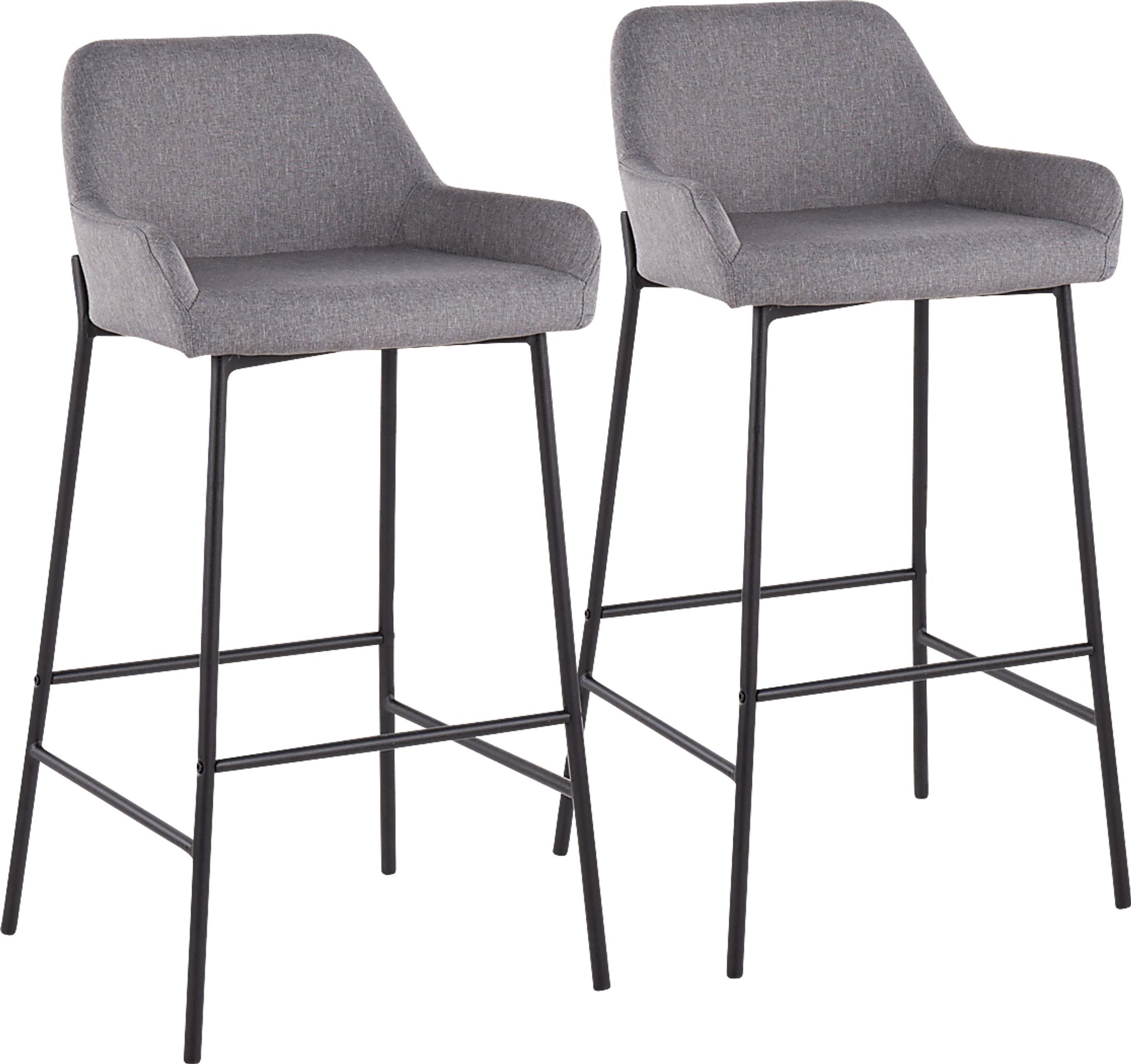 Rimcrest II Gray Fabric Barstool Set of 2 - Image 1