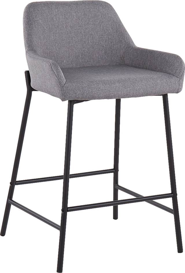 Rimcrest II Gray Fabric Counter Height Stool Set of 2 - Thumbnail - Image 2