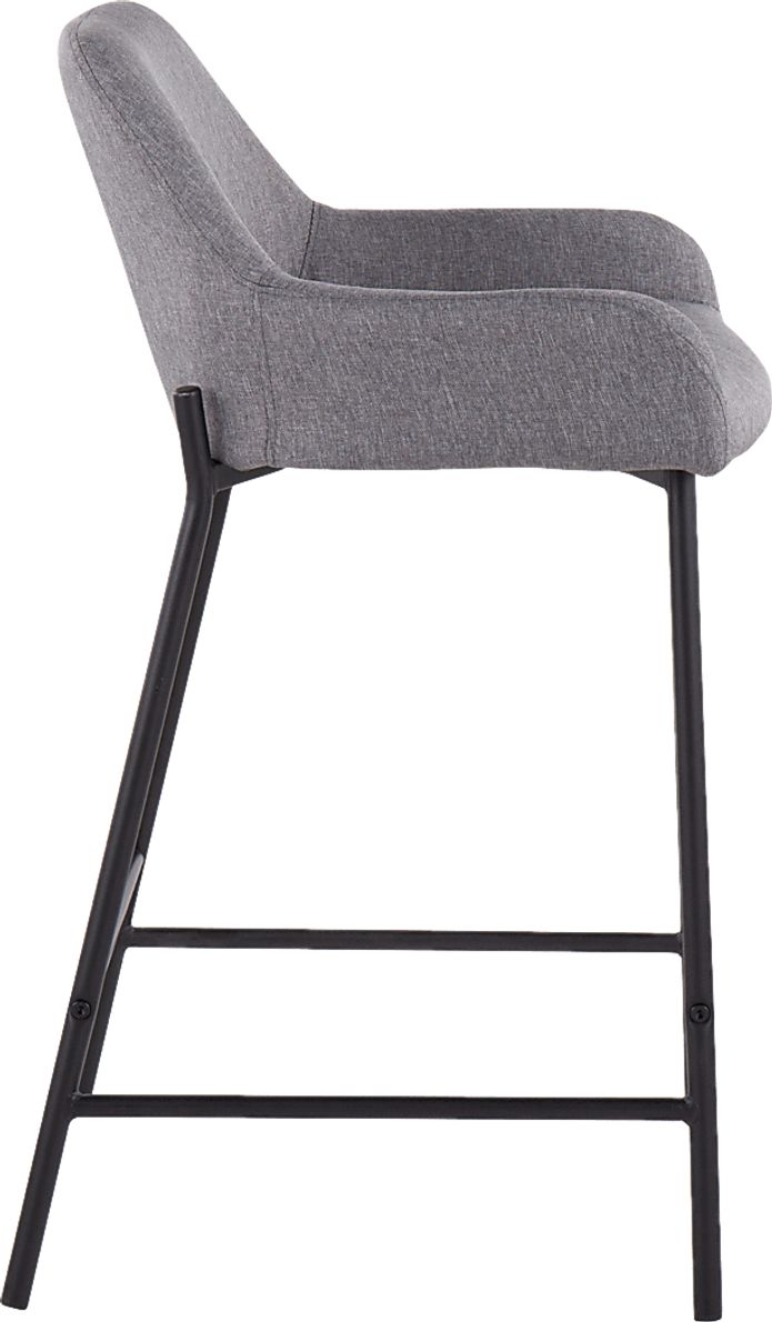 Rimcrest II Gray Fabric Counter Height Stool Set of 2