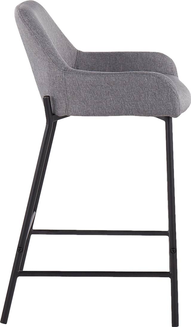 Rimcrest II Gray Fabric Counter Height Stool Set of 2 - Thumbnail - Image 3