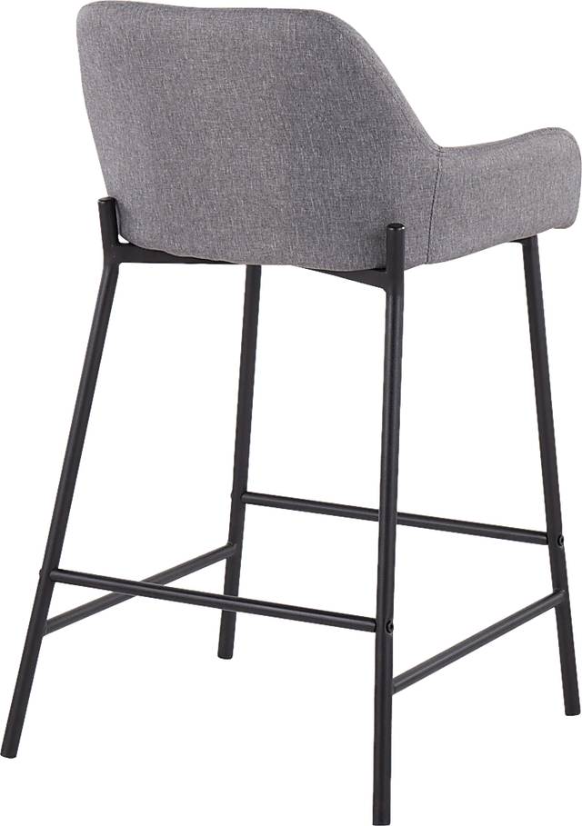Rimcrest II Gray Fabric Counter Height Stool Set of 2 - Thumbnail - Image 4