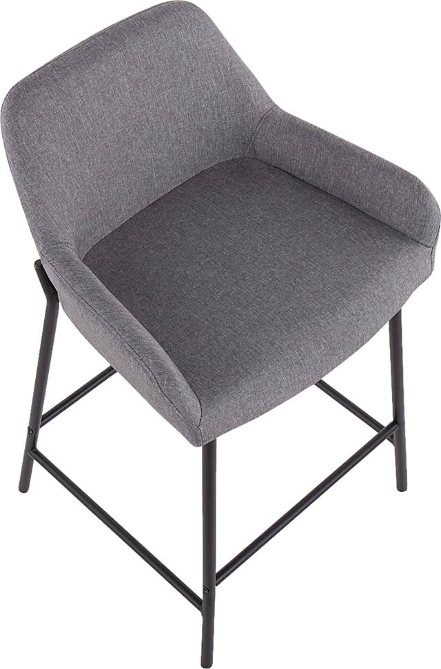 Rimcrest II Gray Fabric Counter Height Stool Set of 2 - Thumbnail - Image 7