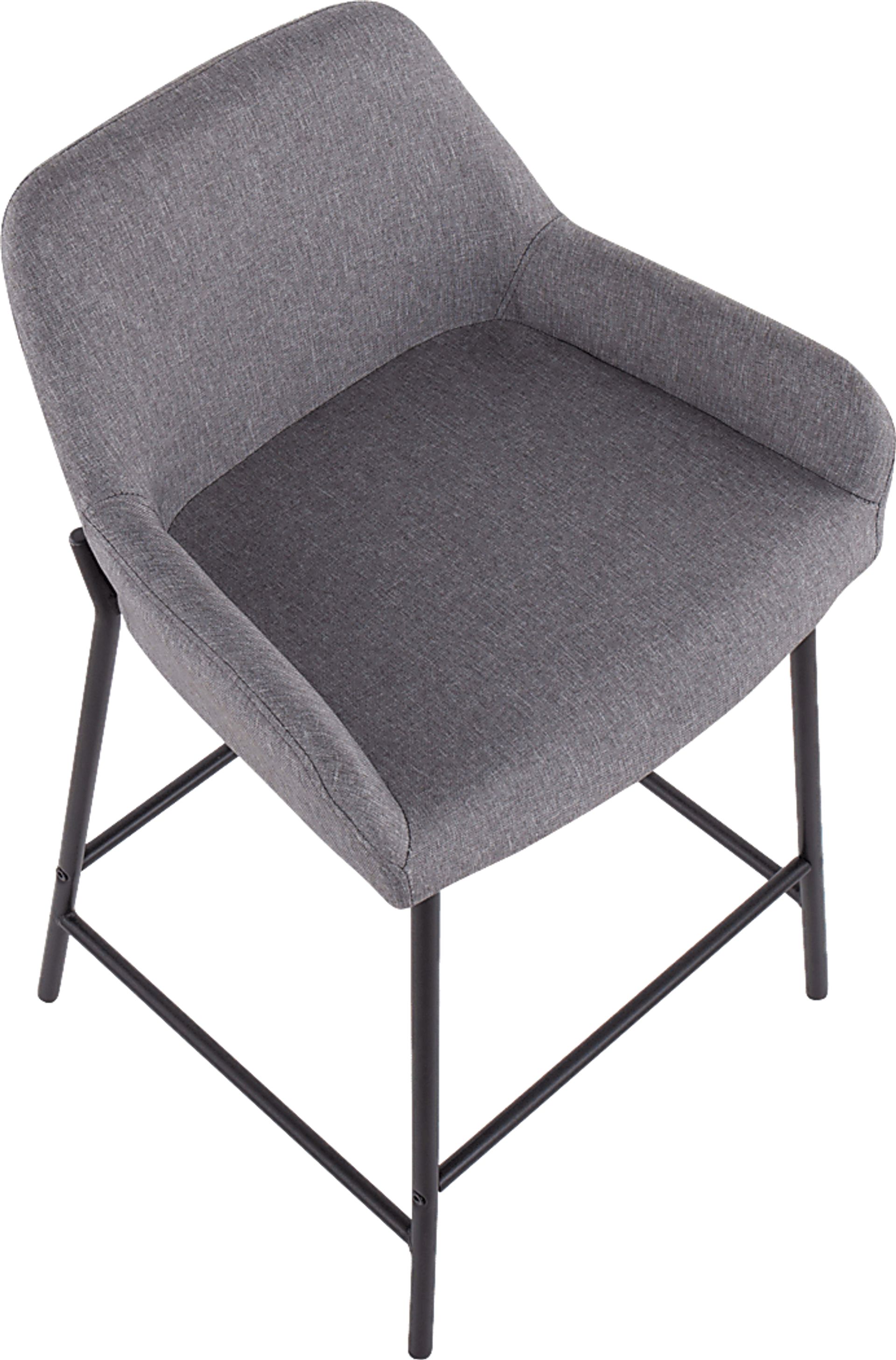 Rimcrest II Gray Fabric Counter Height Stool Set of 2 - Image 7