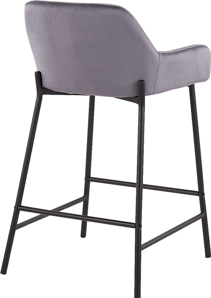 Rimcrest II Silver Counter Height Stool Set of 2