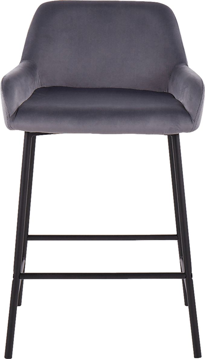 Rimcrest II Silver Counter Height Stool Set of 2