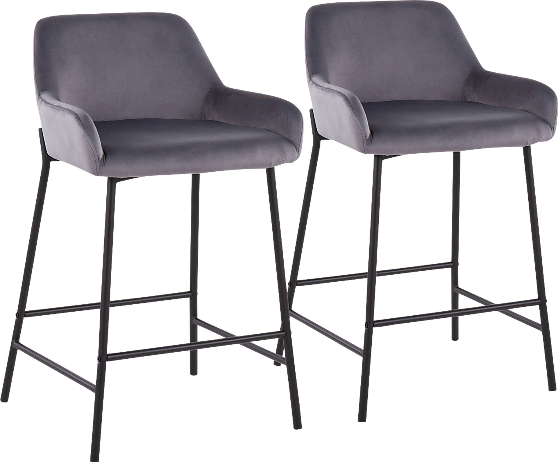 Rimcrest II Silver Counter Height Stool Set of 2 - Image 1